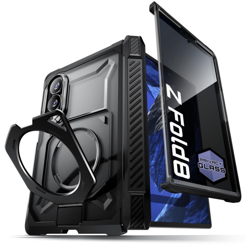Supcase UB Grip Mag MagSafe Privacy stikla futrālis Samsung Galaxy Z Fold 8, melns