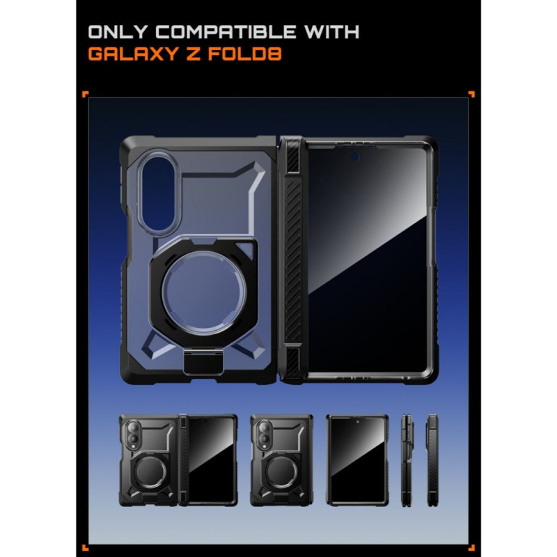 Supcase UB Grip Mag MagSafe Privacy stikla futrālis Samsung Galaxy Z Fold 8, melns