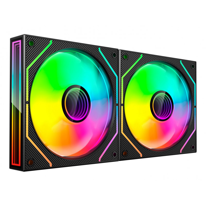 Tacens Mars Gaming MF3DPROX2 12 cm datora korpusa ventilatori, ARGB, melni, 2 gab.