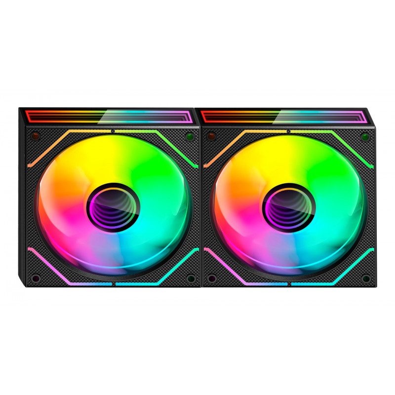 Tacens Mars Gaming MF3DPROX2 12 cm datora korpusa ventilatori, ARGB, melni, 2 gab.