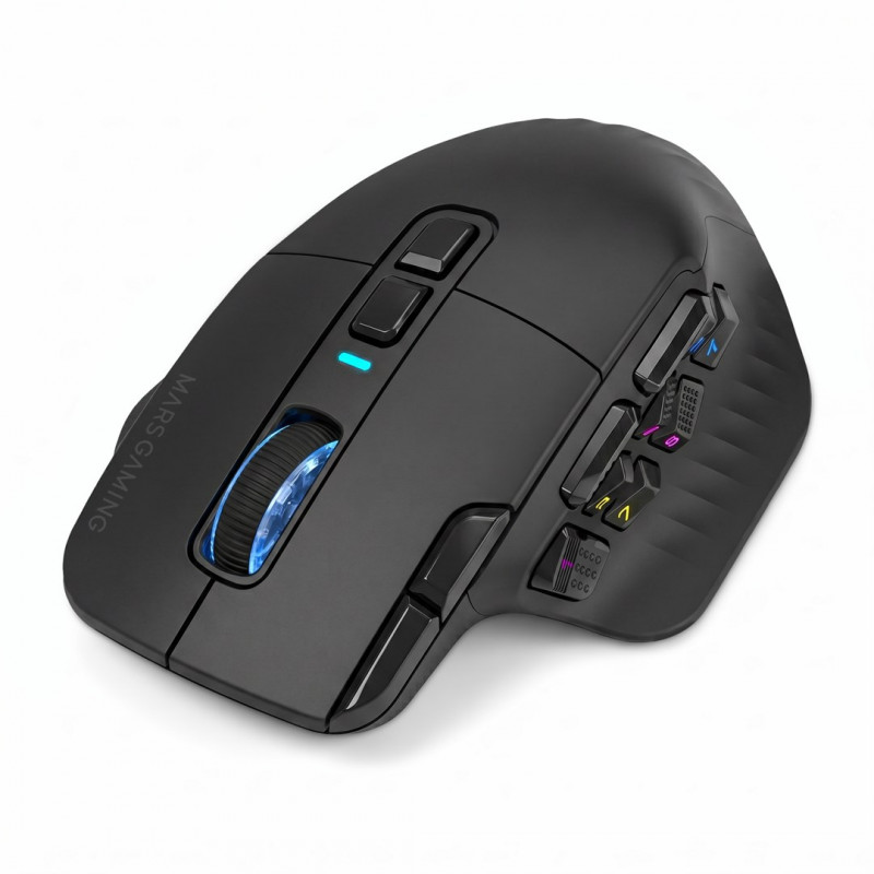 Tacens Mars Gaming MMW-HEX16 bezvadu spēļu pele, 24000 DPI, Bluetooth 5.2, 2.4 GHz
