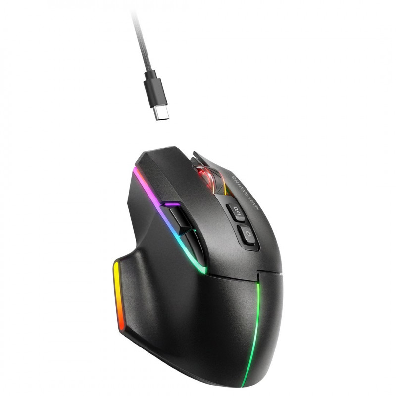 Tacens Mars Gaming MMW-VECTOR bezvadu spēļu pele, 12000 DPI, Bluetooth 5.4, 2,4 GHz