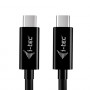 i-tec USB-C uzlādes kabelis, 1.8 m, USB Power Delivery līdz 100 W, melns