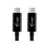 i-tec USB-C uzlādes kabelis, 1.8 m, USB Power Delivery līdz 100 W, melns