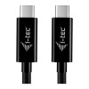 i-tec USB-C uzlādes kabelis, 1.8 m, USB Power Delivery līdz 100 W, melns