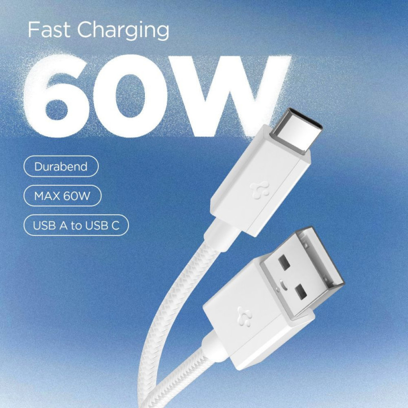 Spigen EB6015AC Essential USB-C kabelis 60W 150 cm, balts