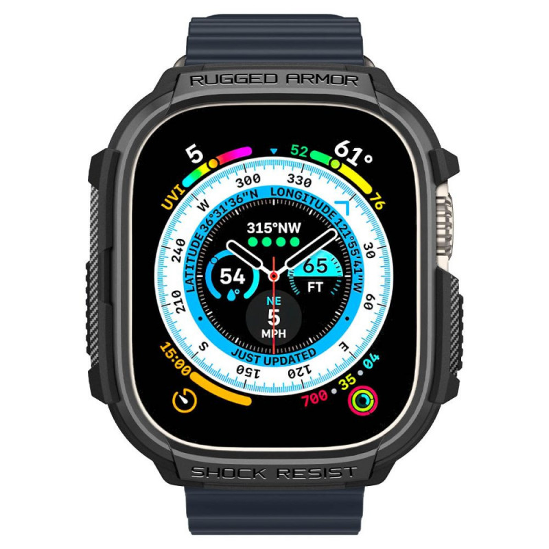 Spigen Rugged Armor apvalks Apple Watch Ultra 49 mm, matēti melns
