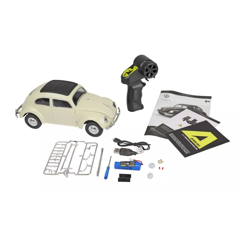 Amewi VW Typ 1 1950 Beetle RC auto, 1:16, RTR, bēšs
