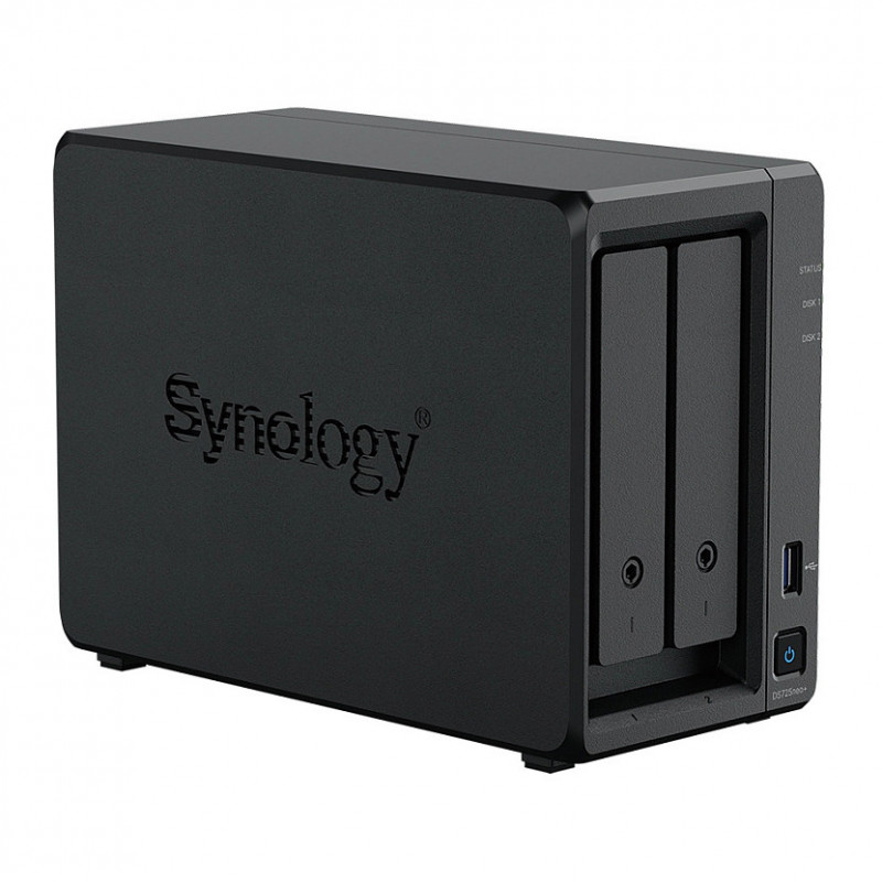 Synology DiskStation DS725neo+ 2 nodalījumu NAS, AMD Ryzen Embedded R1600, 4 GB DDR4