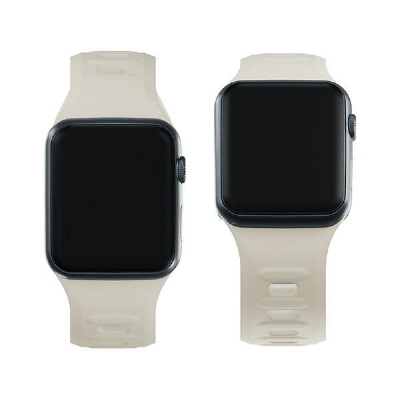 3mk silikona pulksteņa siksniņa Apple Watch 42/44/45/49 mm, bēša