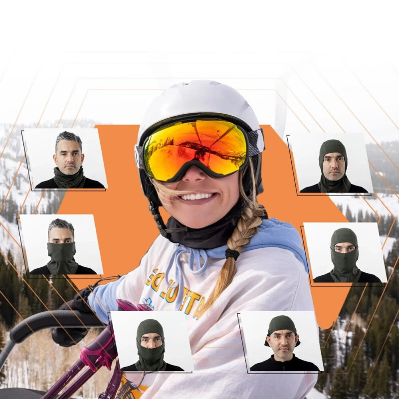 Qunature 13230023010 slēpošanas balaklava velosipēdam un motociklam, M izmērs, melna