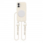 Tech-Protect MagNecklace MagSafe maciņš ar štropi Apple iPhone 16, bēšs