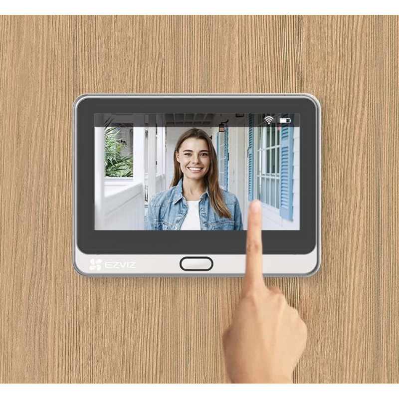 Ezviz CP4 4 MP Wi-Fi durvju skatiņš, sudraba
