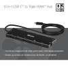 Club 3D CSV-2556 USB-C 12 vienā centrmezgls, 3x HDMI/3x USB-C/USB/LAN, 8K30Hz, PD 140W