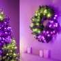 Twinkly iepriekš apgaismots vainags 50 RGB LED, zaļš vads, C tipa spraudnis, 60 cm