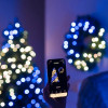 Twinkly iepriekš apgaismots vainags 50 RGB LED, zaļš vads, C tipa spraudnis, 60 cm