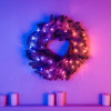 Twinkly iepriekš apgaismots vainags 50 RGB LED, zaļš vads, C tipa spraudnis, 60 cm