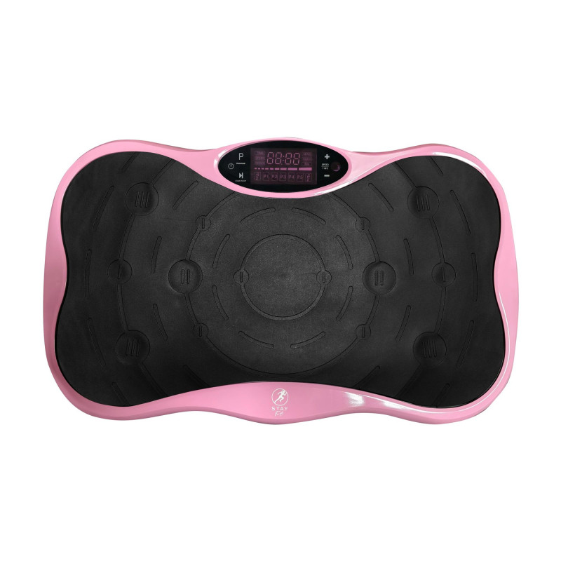 Extralink Moonwalk SpinMove vibrācijas vingrošanas platforma fitnesam, 200 W, rozā