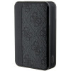 Guess GUPB10DP4GEGK pārnēsājamais akumulators 10000 mAh, 18 W, 4G Leather Metal Logo, melns