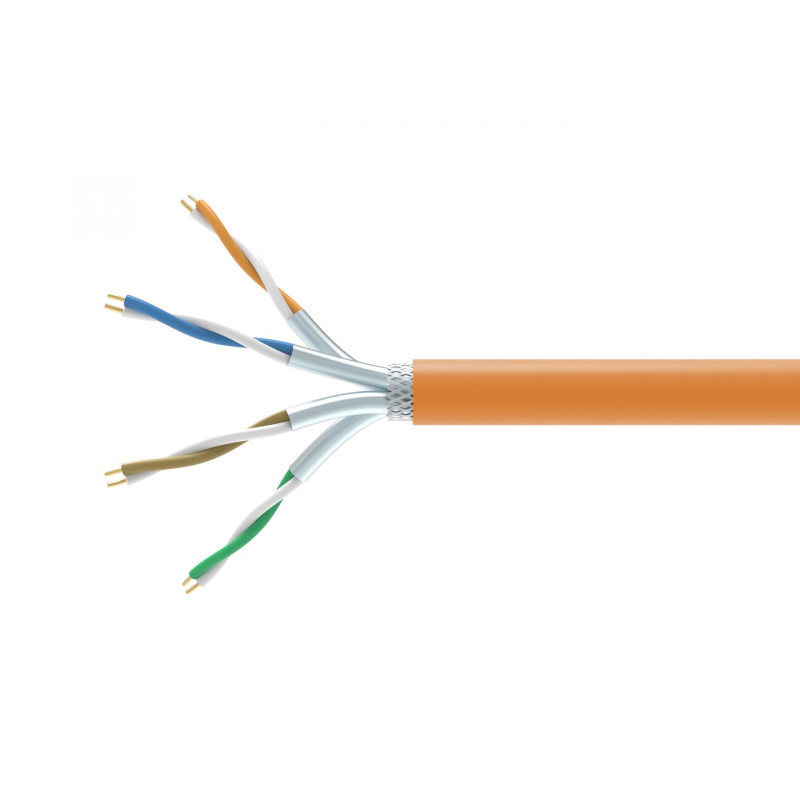 Equip 404553 Cat7 S/FTP instalācijas kabelis vairumtirdzniecībā, 1000 m, bez halogēniem (LSZH), oranžs