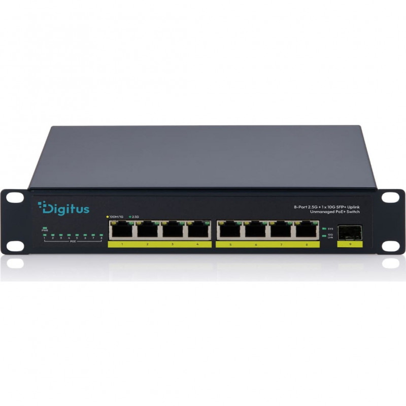 DIGITUS DN-95333 10 Gigabit 8 portu neapkalpots PoE+ komutators (80 W)