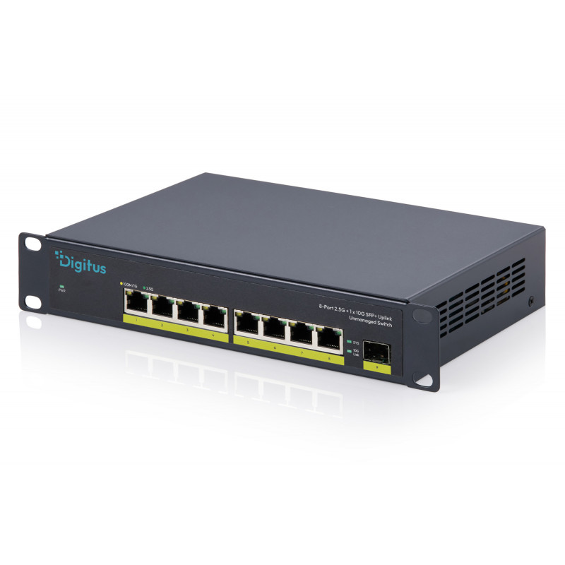 Digitus DN-80122 8 portu 2.5G neapkalpots komutators ar 1x 10G SFP+