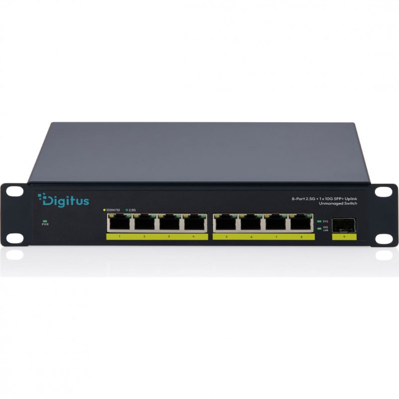 Digitus DN-80122 8 portu 2.5G neapkalpots komutators ar 1x 10G SFP+