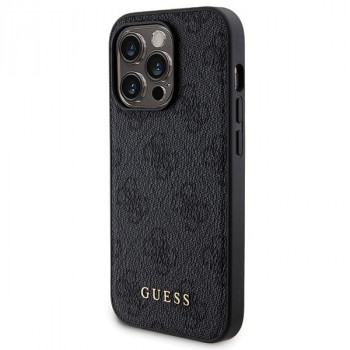 Guess GUBPM5P13X4GEMGK Apple iPhone 13 Pro Max cietais maciņš + 5000 mAh MagSafe pārnēsājamais akumulators komplektā, 4G Metal Logo, melns