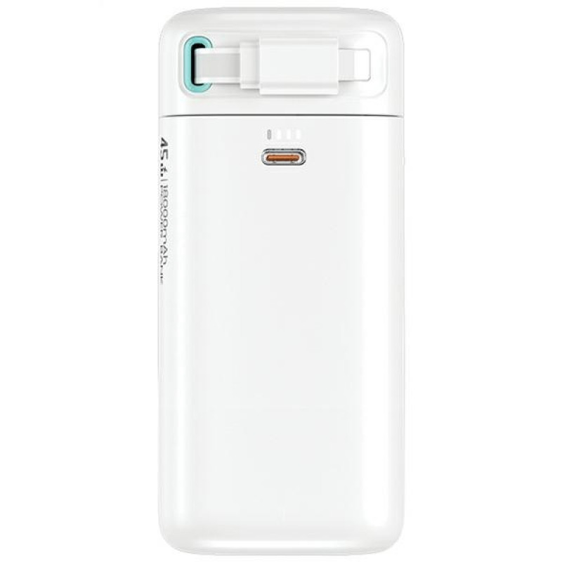 USAMS US-CD217 XMF Series ārējais akumulators 18000 mAh, PD 45W ātrā uzlāde, ar Lightning kabeli, melns
