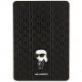 Karl Lagerfeld KLFC10SAKHPKK Saffiano Monogram Ikonik grāmatveida futrālis Apple iPad 10.2 (7., 8., 9. paaudze), melns