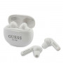 Guess GUTWS1CWHTWS bezvadu austiņas ar dokstaciju, Bluetooth 5.0, baltas