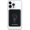 Karl Lagerfeld KLPBM5KIOTTGK indukcijas barošanas bloks 5000 mAh 15W, Outline Ikonik, MagSafe, melns