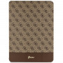 Guess GUFCP12PS4SGW vāciņš Apple iPad Pro 12.9 (2020/2021/2022, 4./5./6. paaudze), 4G Stripe Allover, brūns