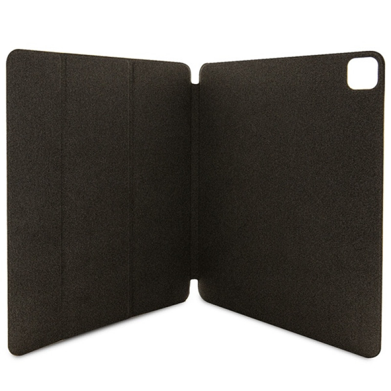 Guess GUFCP12PS4SGW vāciņš Apple iPad Pro 12.9 (2020/2021/2022, 4./5./6. paaudze), 4G Stripe Allover, brūns