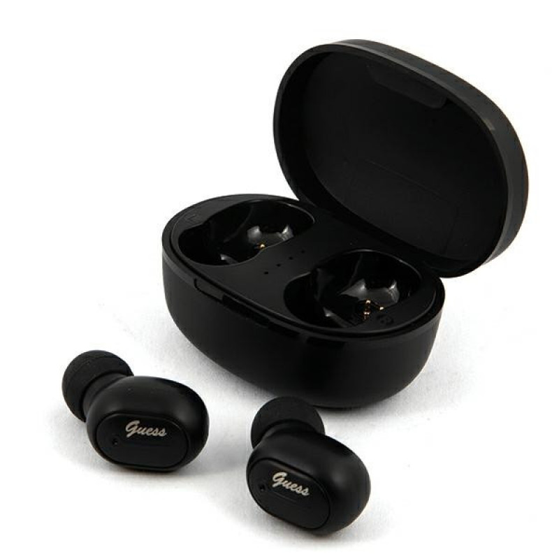 Guess GUTWST30BK bezvadu TWS austiņas ar dokstaciju, Bluetooth 5.0, melnas