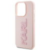 Karl Lagerfeld KLHCP15X3DMBKCP cietais maciņš Apple iPhone 15 Pro Max, 3D Rubber Glitter Logo, rozā