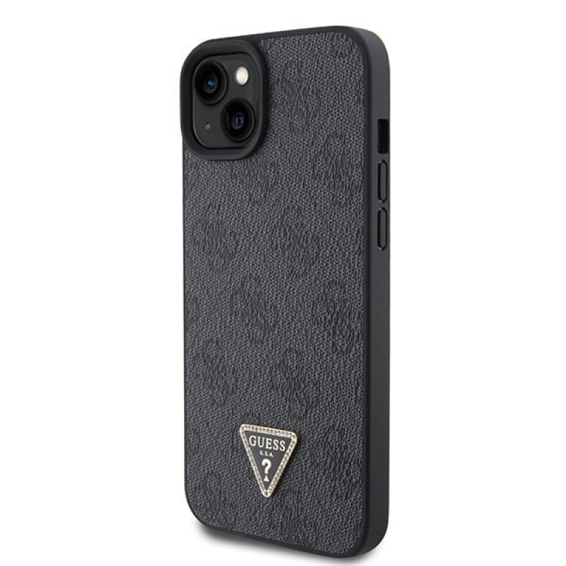 Guess GUHCP15MP4TDSCPK Apple iPhone 15 Plus / 14 Plus cietais maciņš, Crossbody 4G Metal Logo, melns