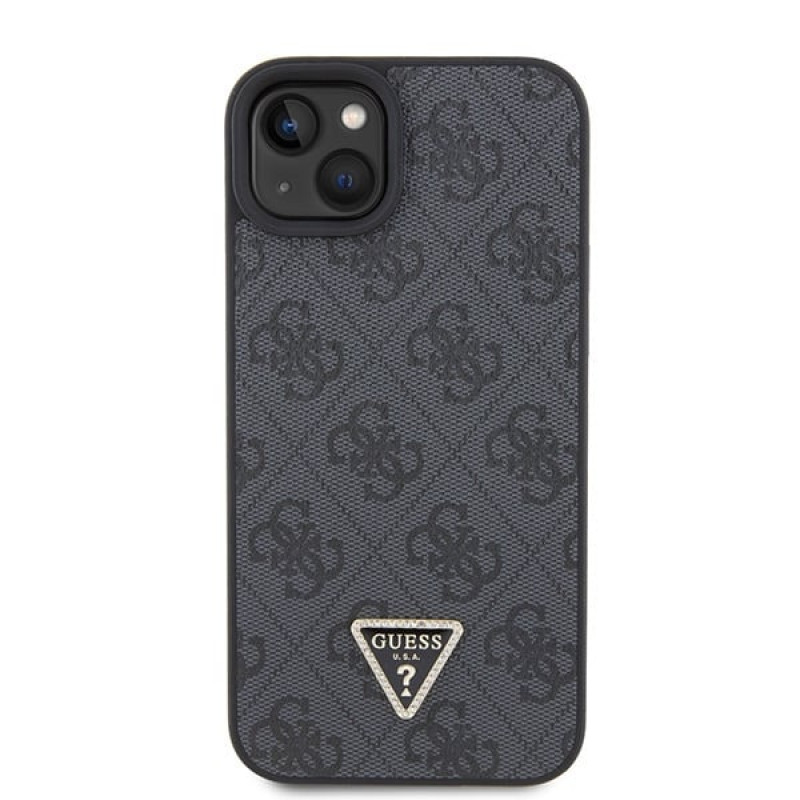 Guess GUHCP15MP4TDSCPK Apple iPhone 15 Plus / 14 Plus cietais maciņš, Crossbody 4G Metal Logo, melns