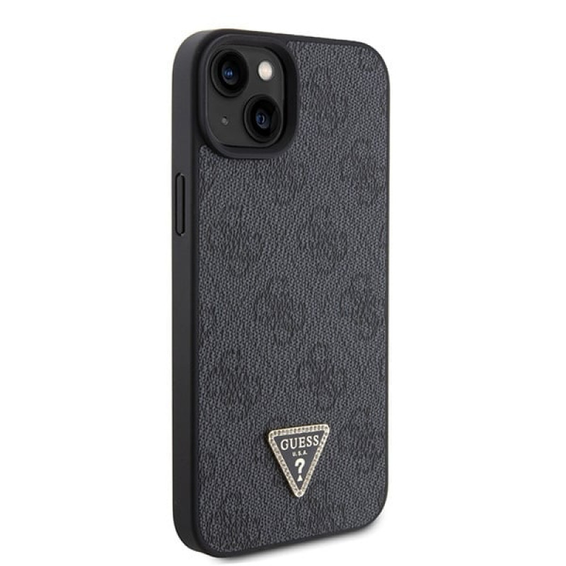 Guess GUHCP15MP4TDSCPK Apple iPhone 15 Plus / 14 Plus cietais maciņš, Crossbody 4G Metal Logo, melns