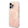 Guess GUBPP13LH4EACSP Apple iPhone 13 Pro rozā hardcase ar bezvadu lādētāju, 4G Print, MagSafe
