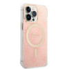 Guess GUBPP13LH4EACSP Apple iPhone 13 Pro rozā hardcase ar bezvadu lādētāju, 4G Print, MagSafe
