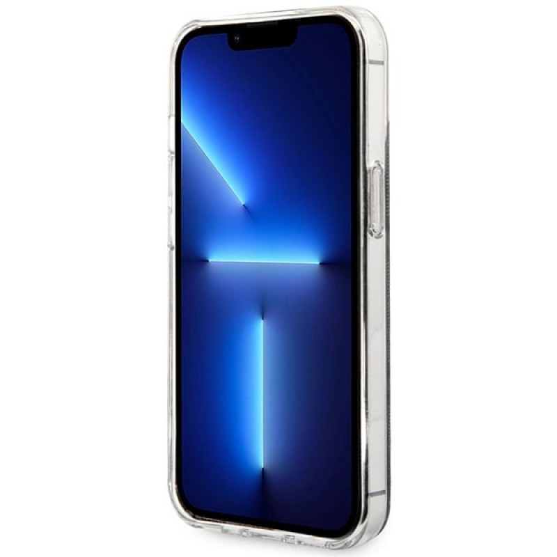 Guess GUBPP13LH4EACSW Apple iPhone 13 Pro maciņš + bezvadu lādētājs, brūns cietais maciņš, 4G Print, MagSafe