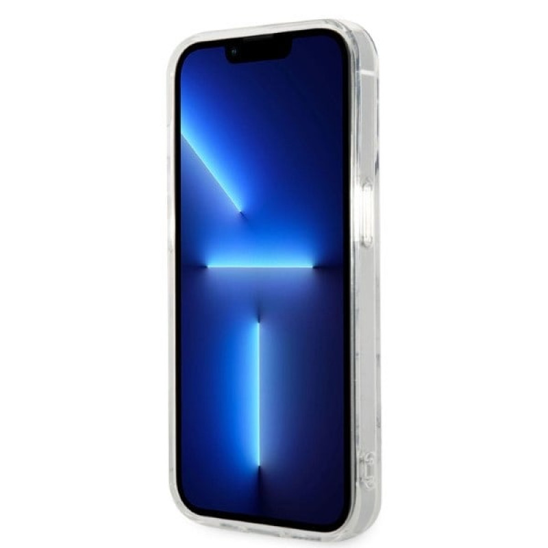 Guess GUBPP14LHMEACSH Apple iPhone 14 Pro vāciņš + bezvadu lādētājs, balts cietais vāciņš, Marble, MagSafe