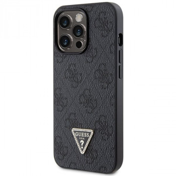 Guess GUHCP13LP4TDSCPK Apple iPhone 13/13 Pro melns cietais maciņš, Crossbody 4G Metal Logo