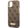 Guess GUHMP14MU4GPRW Apple iPhone 14 Plus / 15 Plus brūns cietais maciņš, 4G Logo Plate, MagSafe