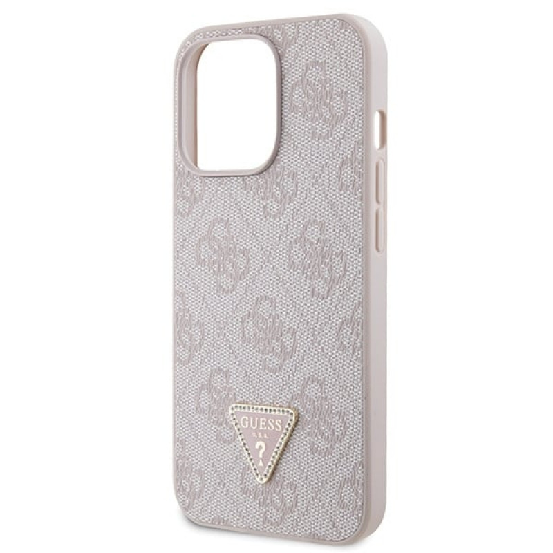 Guess GUHCP13LP4TDSCPP Apple iPhone 13/13 Pro rozā cietais maciņš, Crossbody 4G Metal Logo