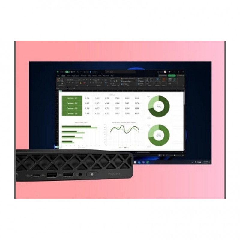 HP ProDesk 4 Mini G1i mini dators, Intel Core Ultra 5 235T, 16 GB RAM, 512 GB SSD, Windows 11 Pro