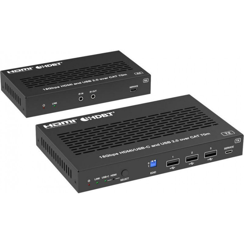 Vivolink VLHUB121-EXT 4K pagarinātājs HDMI un USB-C