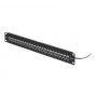 StarTech.com C6APANELSTP241UFT 24 portu 1U caurlaides komutācijas panelis, ekranēts Cat6a, RJ45, 19", melns