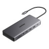 Ugreen Revodok Pro 313 USB-C klēpjdatora dokstacija (15978), UGR1851, 100 W, pelēka